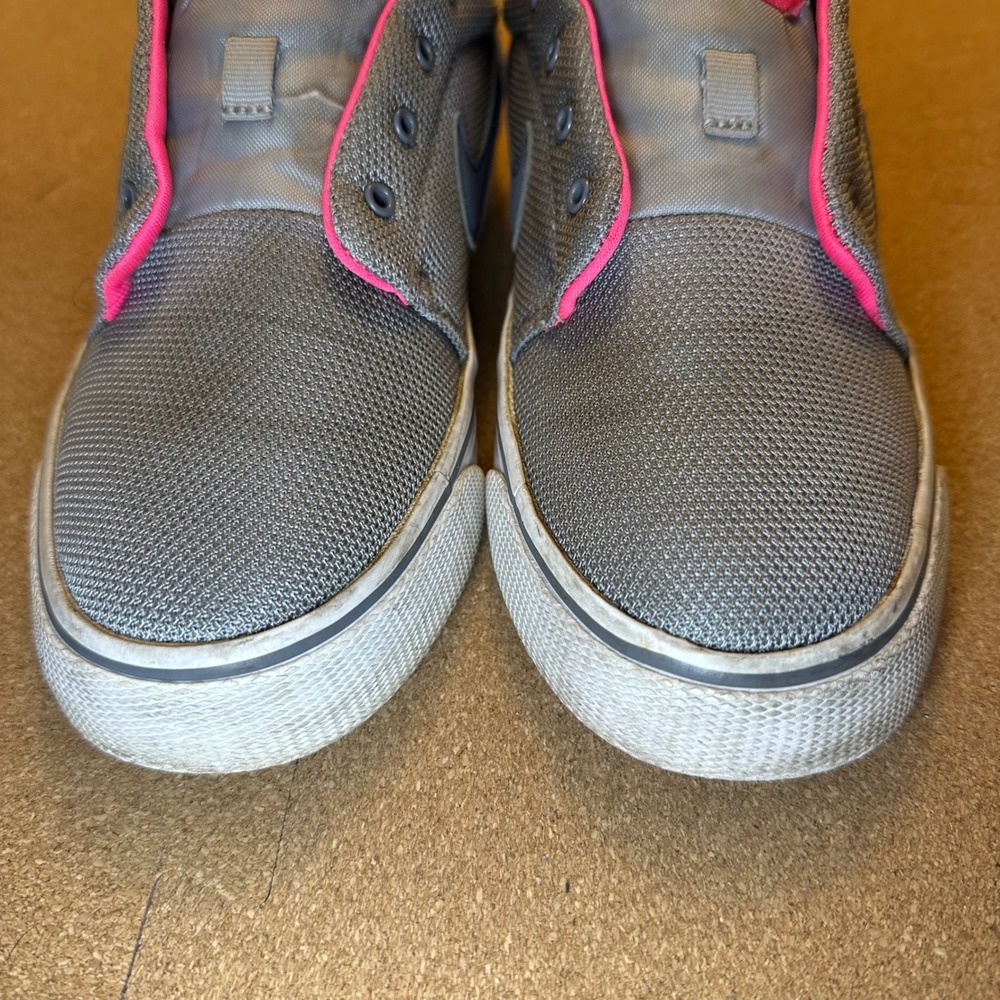 Nike SB Portmore Canvas GS Wolf Grey Hyper Pink Sneakers Kids 5.5Y NO LACES - Picture 4 of 10
